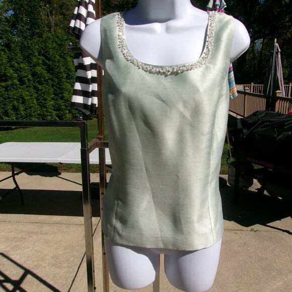 NWT KASPER EVENING LT GREEN DRESSY 3PC SKIRT SUIT 14 - Picture 2 of 2